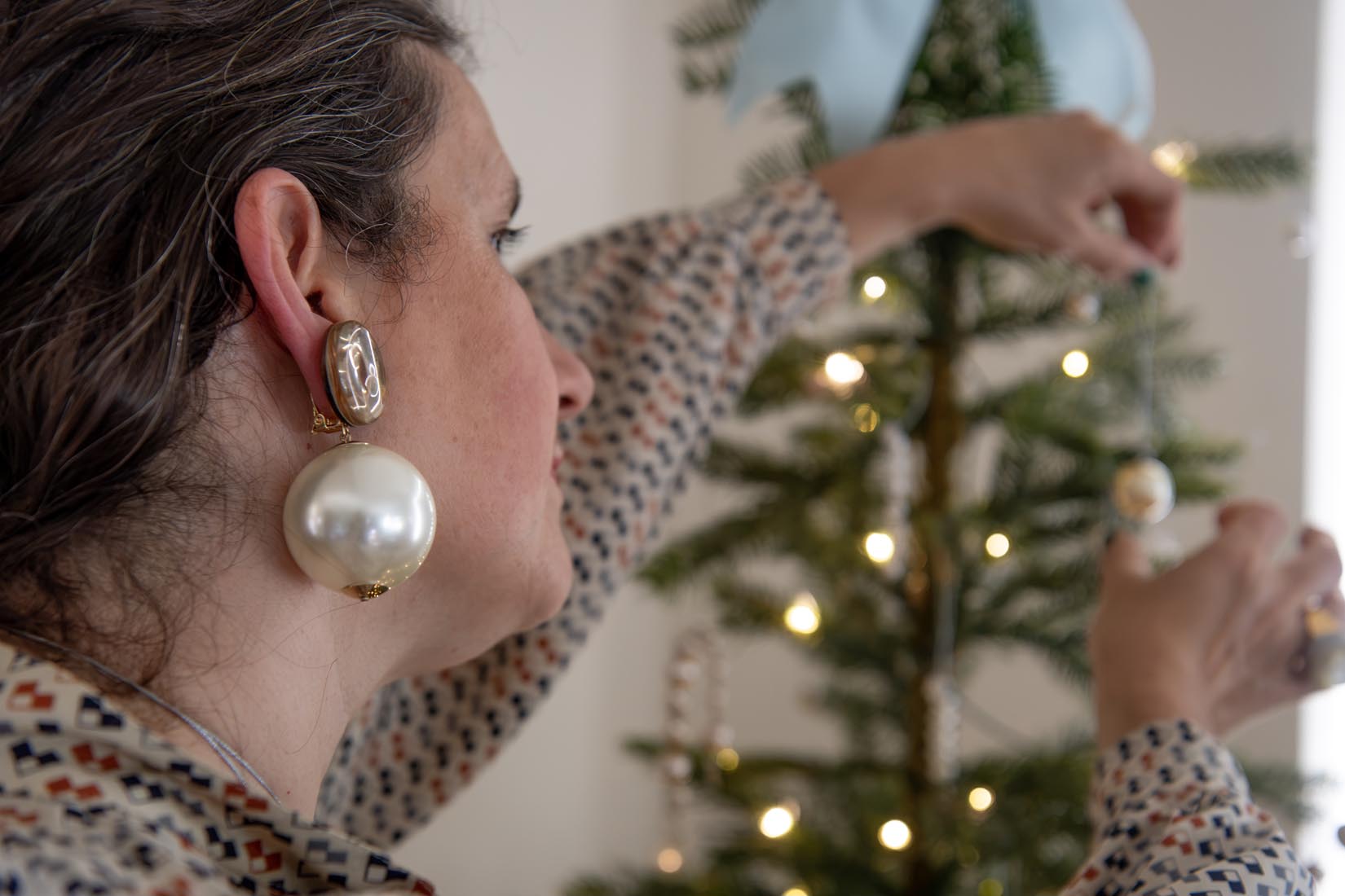 Giant pearl clip on earrings - Natalia Willmott