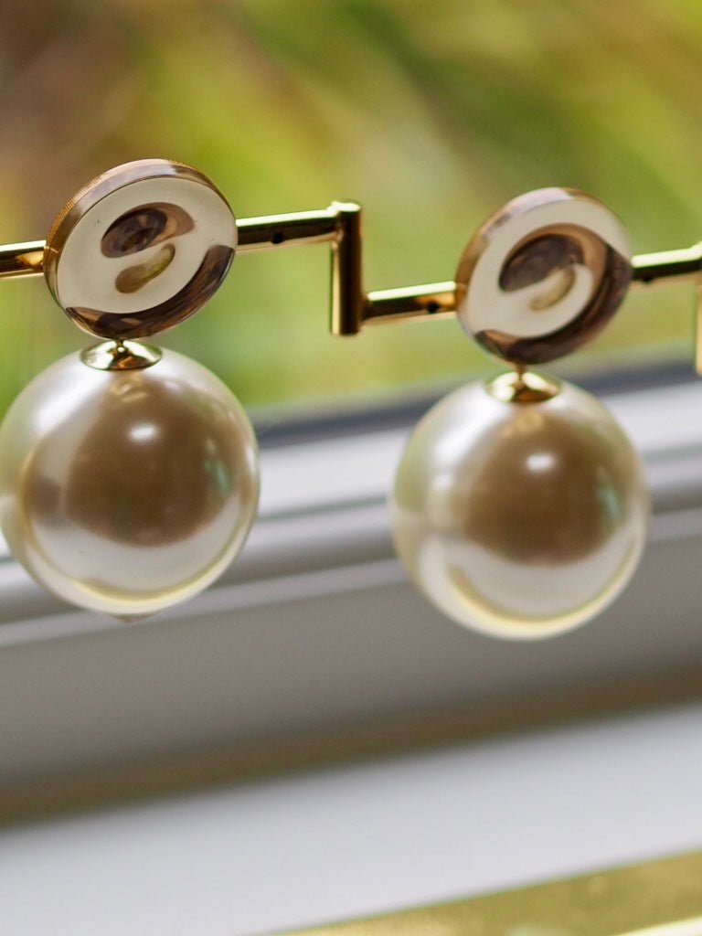 Giant pearl clip on earrings - Natalia Willmott