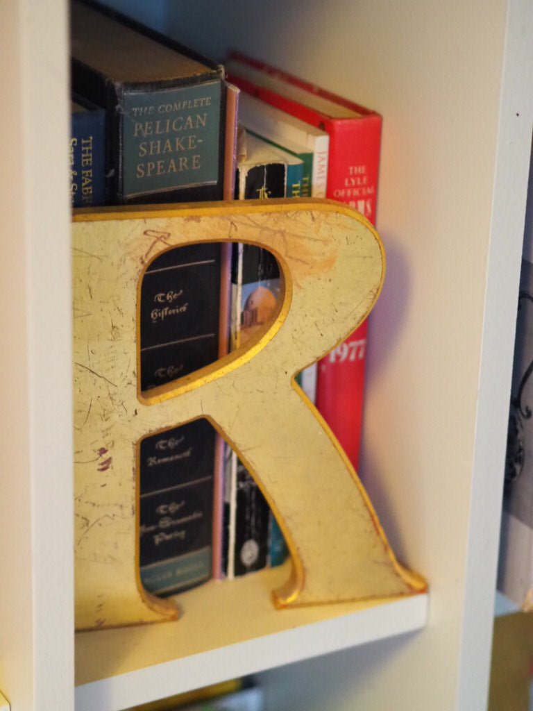 Gold distressed style vintage letters - Natalia Willmott