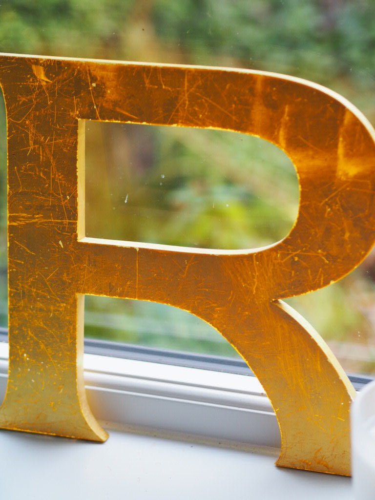 Gold distressed style vintage letters - Natalia Willmott