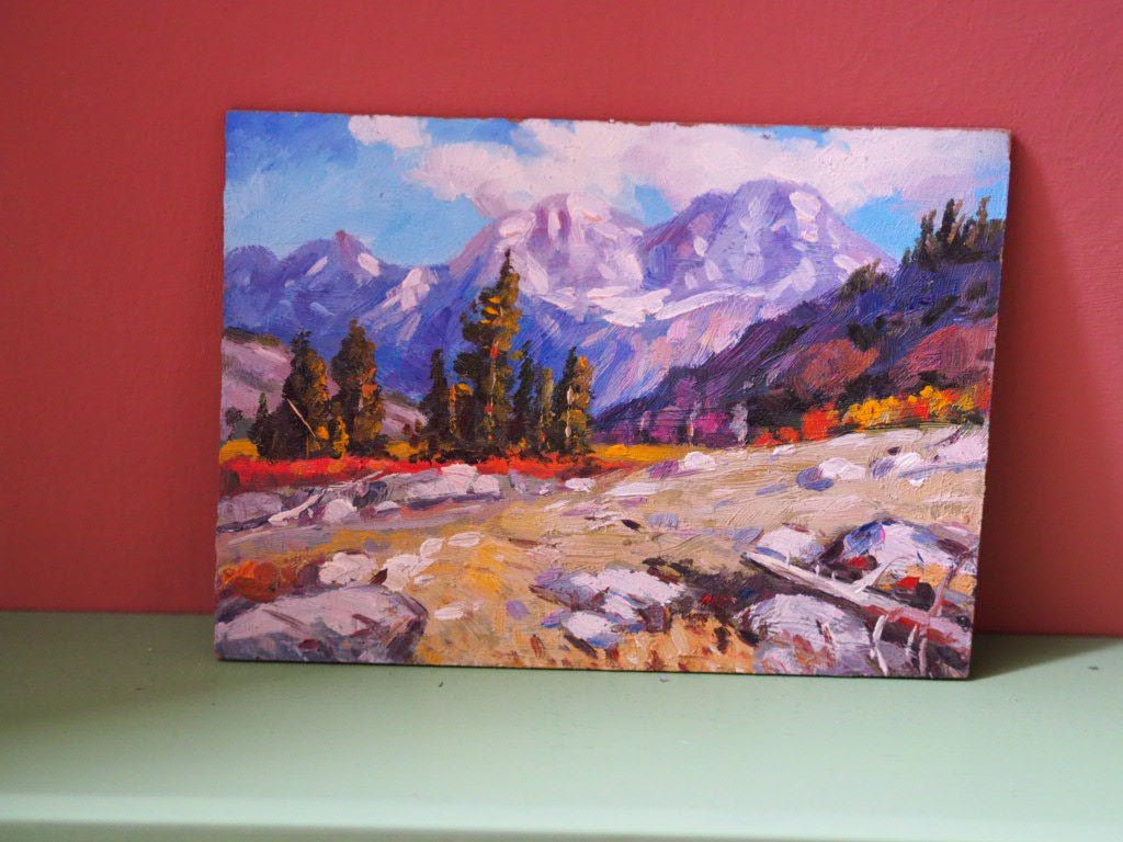 Grand Teton view oil painting - Natalia Willmott