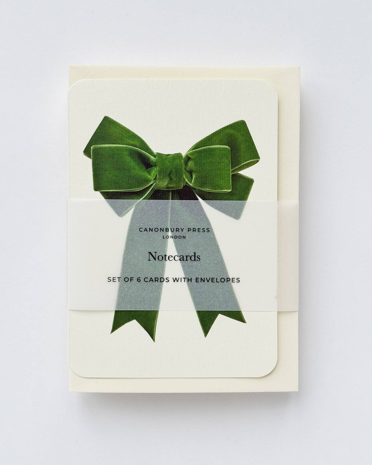 Green Velvet Bow Greeting Card | Birthday Card - Natalia Willmott