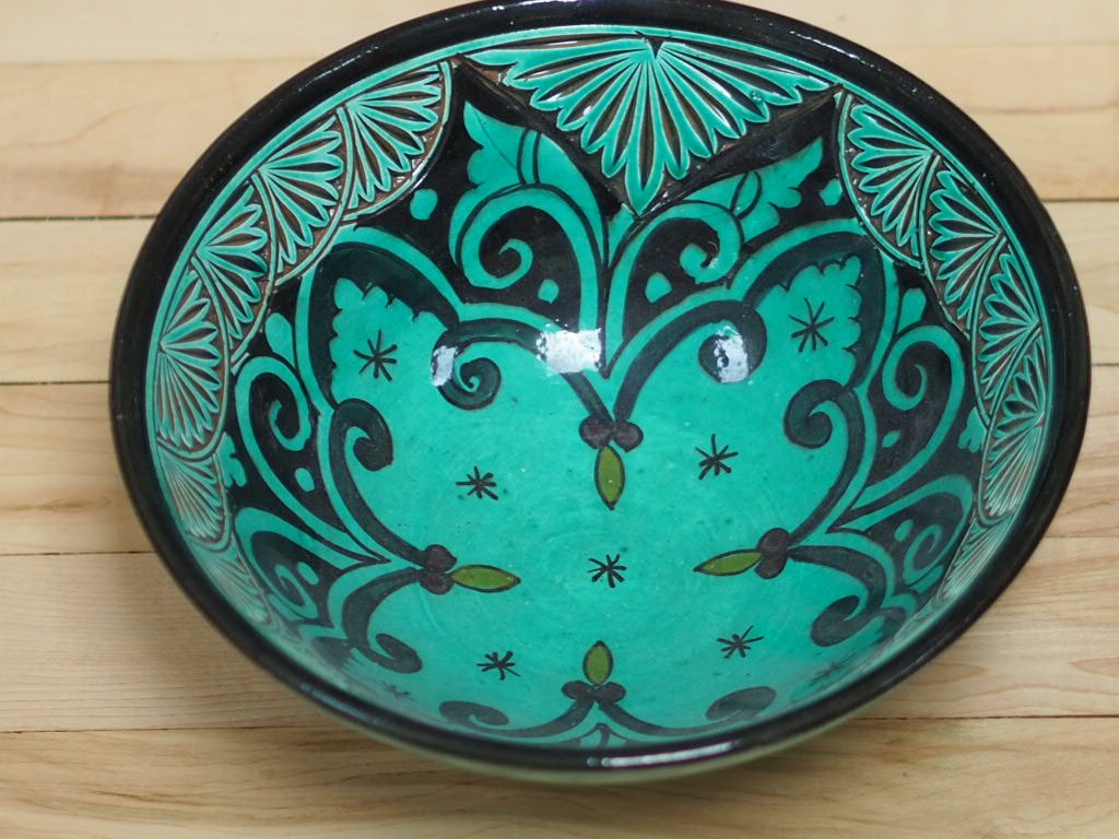 Handcrafted Moroccan Turquoise Ceramic Bowl - Natalia Willmott