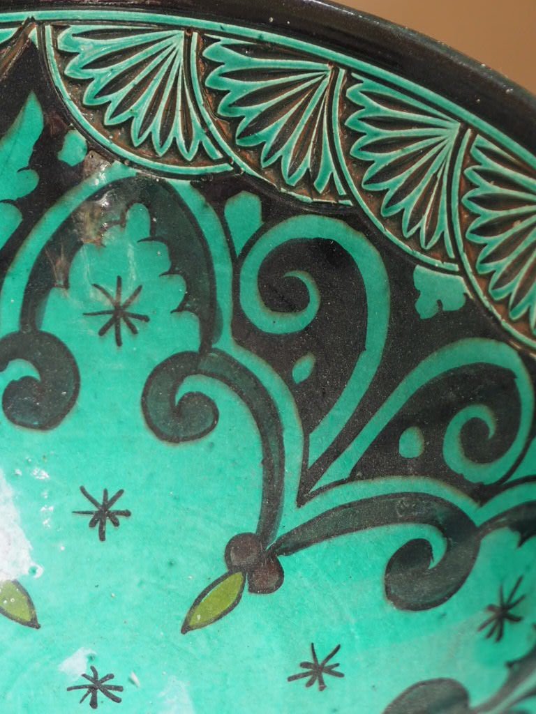 Handcrafted Moroccan Turquoise Ceramic Bowl - Natalia Willmott