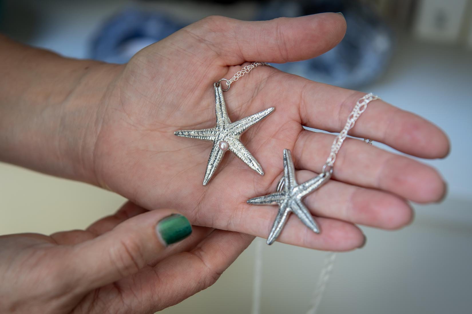 Handmade starfish pewter Necklace - Natalia Willmott