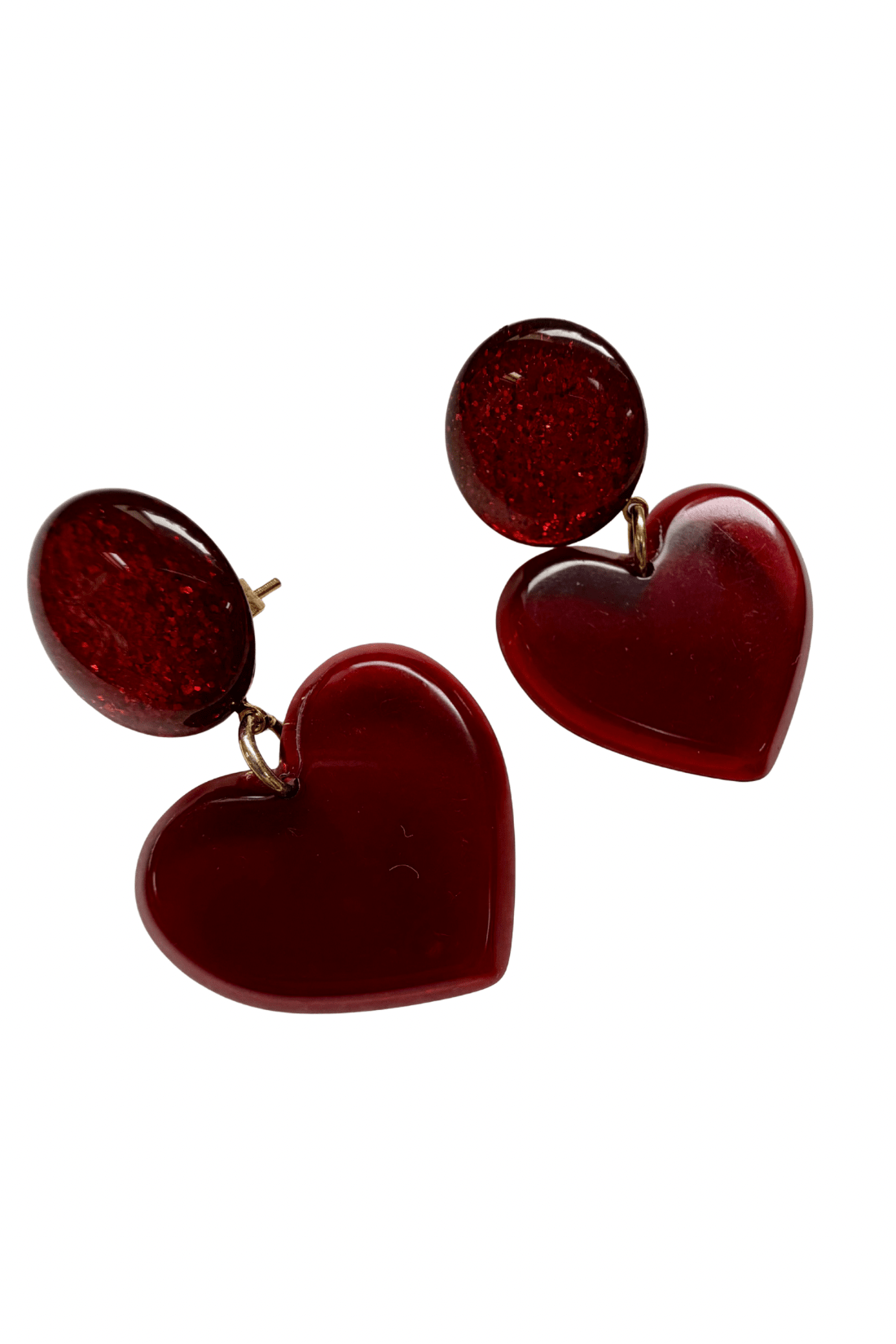 Heart red love earrings - Natalia Willmott