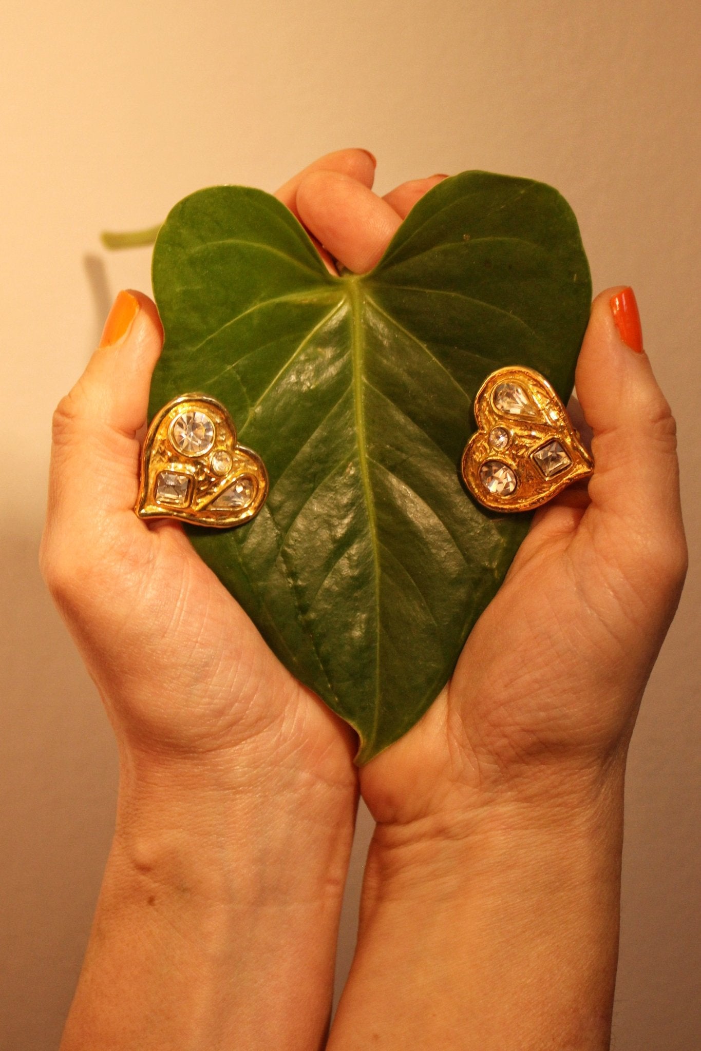 Heart vintage clip on earrings - Natalia Willmott