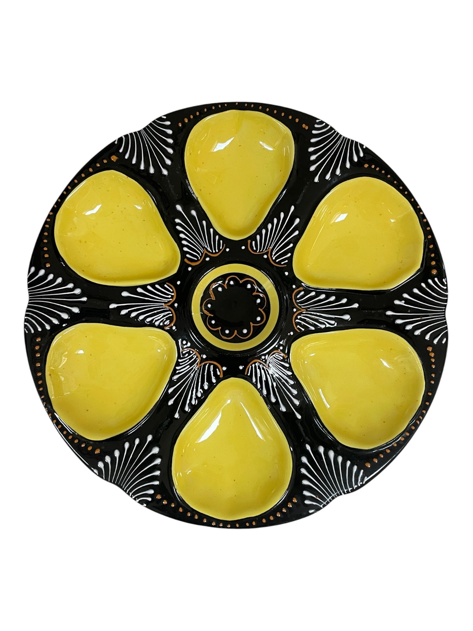 Henriot Quimper Oyster Plate – Hand - Painted Breton Faience in Sunshine Yellow - Natalia Willmott