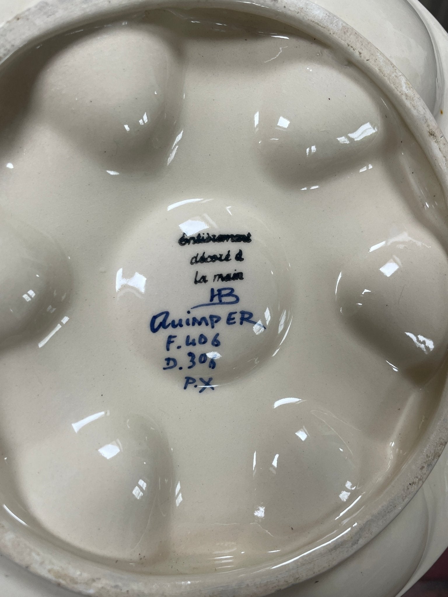 Henriot Quimper Oyster Plate – Hand - Painted Breton Faience in Sunshine Yellow - Natalia Willmott