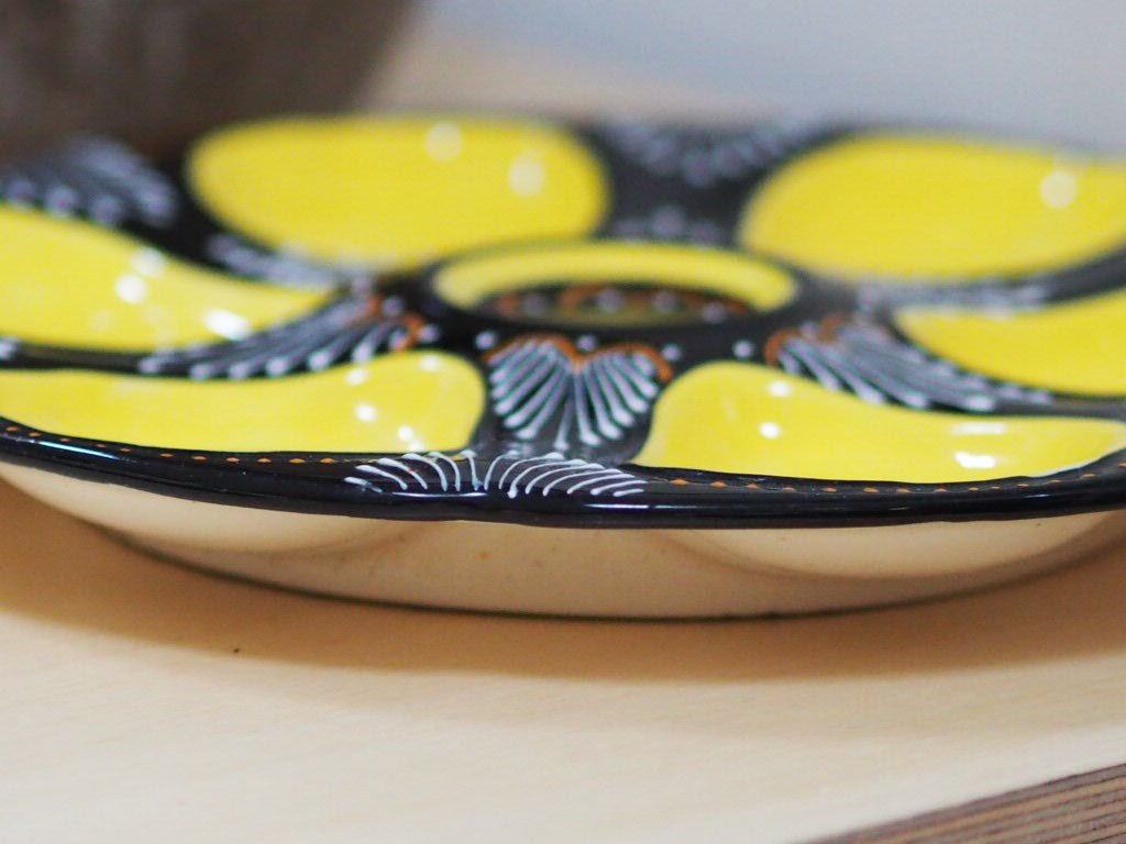 Henriot Quimper Oyster Plate – Hand - Painted Breton Faience in Sunshine Yellow - Natalia Willmott