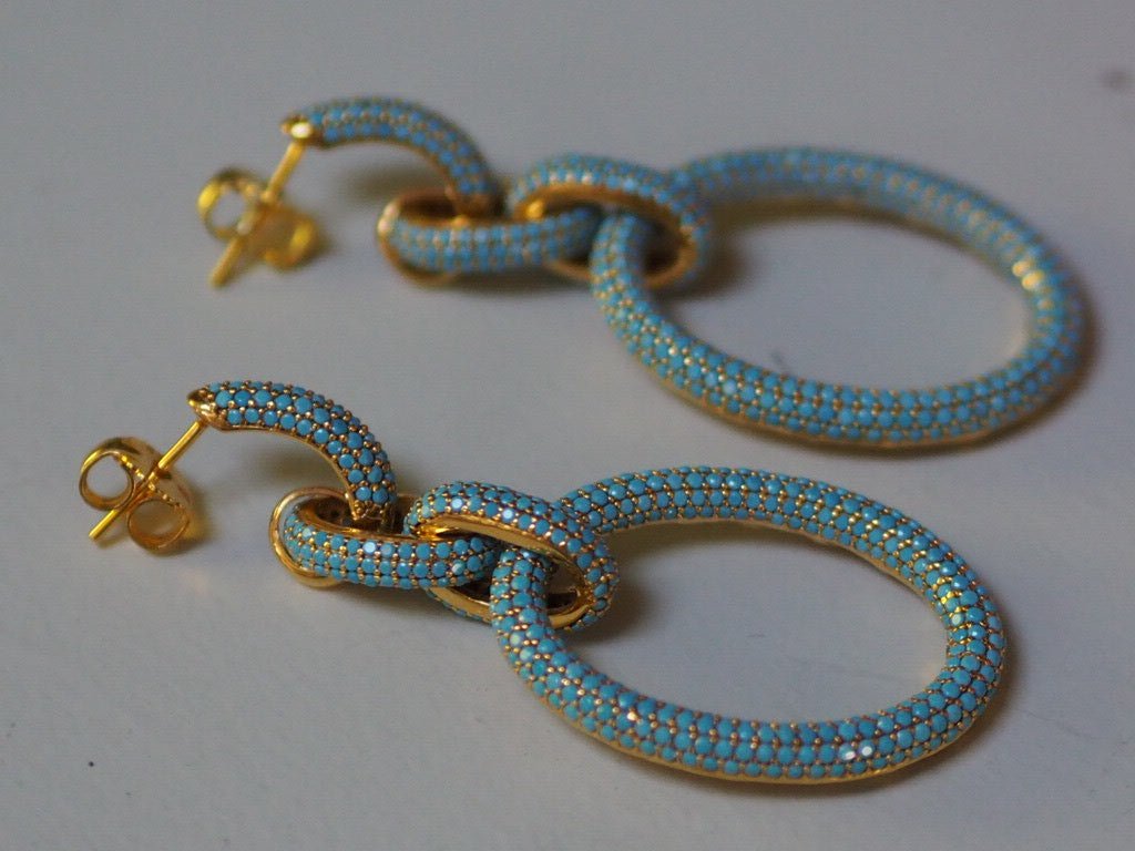 Hoops turquoise earrings - Natalia Willmott