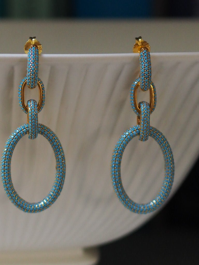 Hoops turquoise earrings - Natalia Willmott