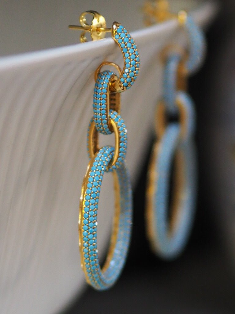 Hoops turquoise earrings - Natalia Willmott