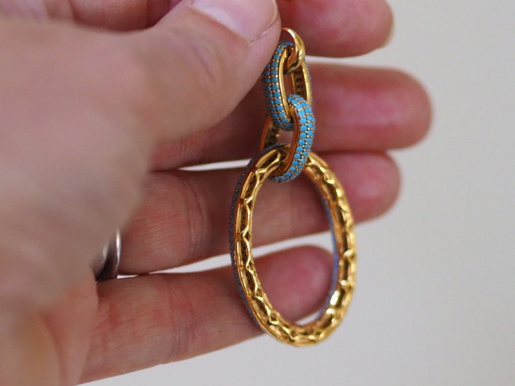 Hoops turquoise earrings - Natalia Willmott