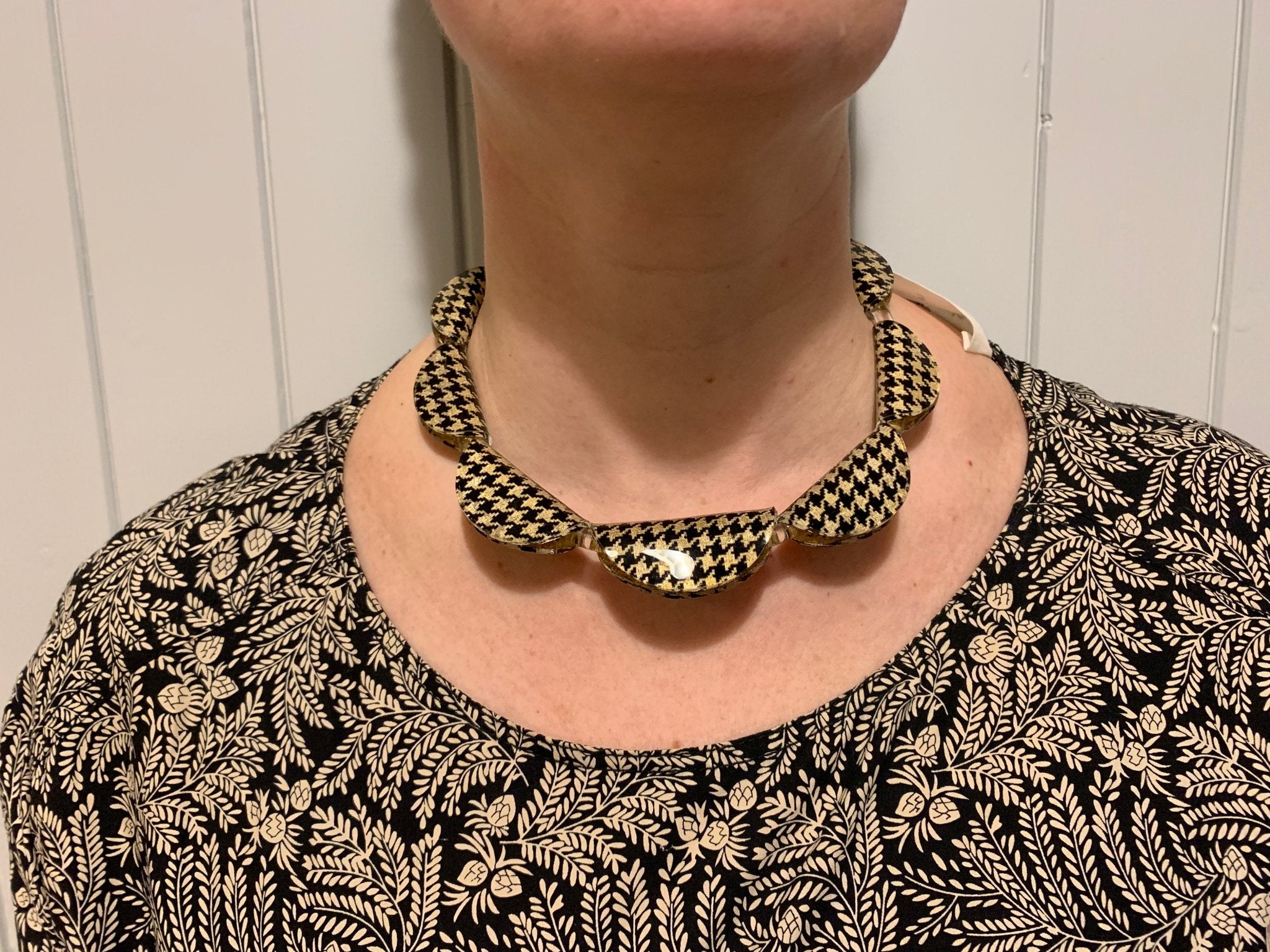 Houndstooth necklace and cuff by Mojiana designs - Natalia Willmott