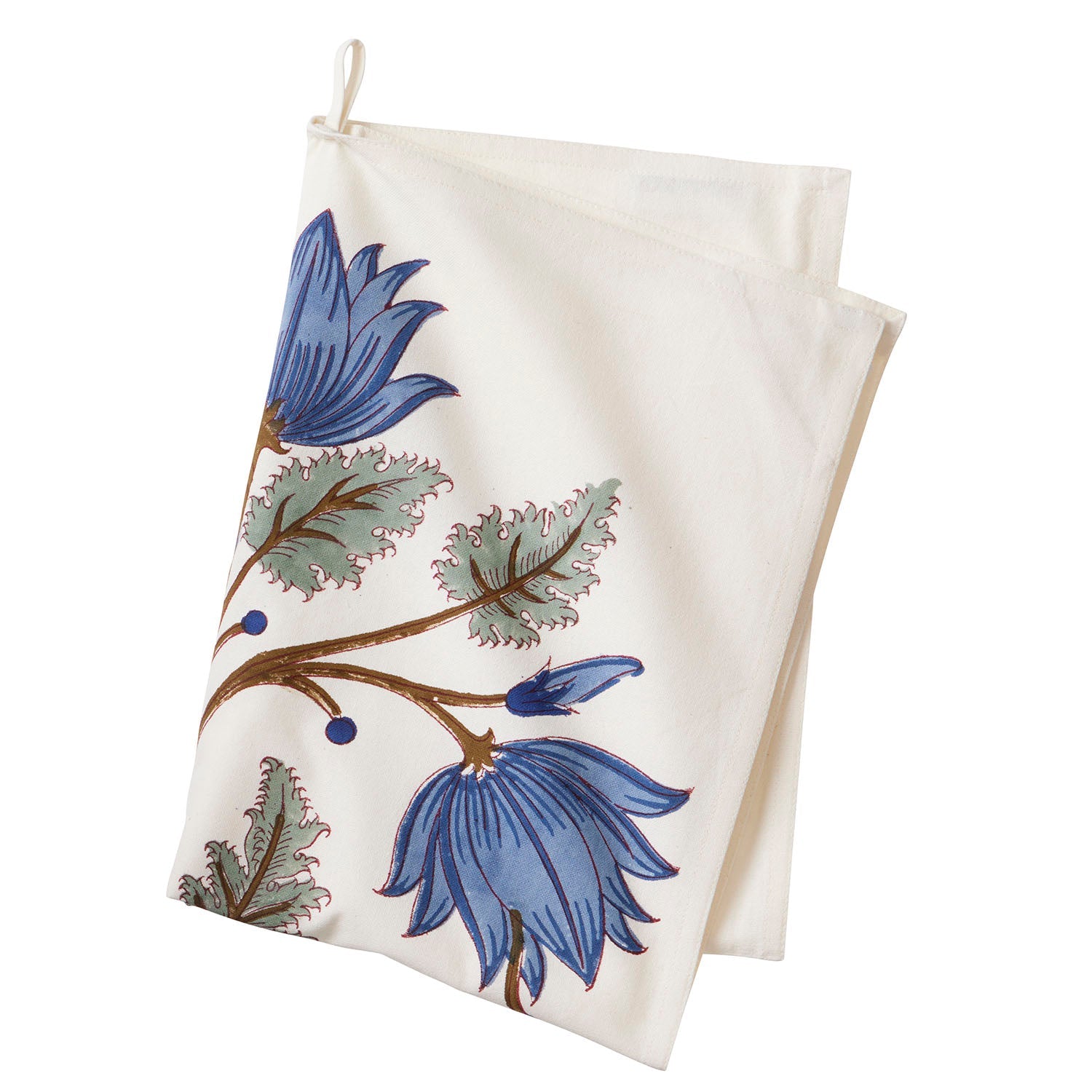 Kitchen Tea Towel / hand towel Floral indigo - Natalia Willmott