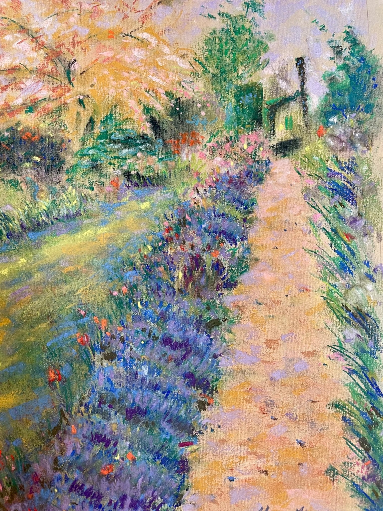 Lady with the hat in the garden by Marie Hatfield - Natalia Willmott