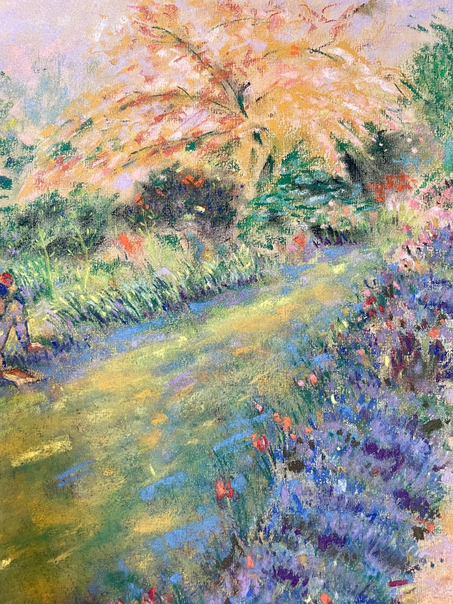 Lady with the hat in the garden by Marie Hatfield - Natalia Willmott