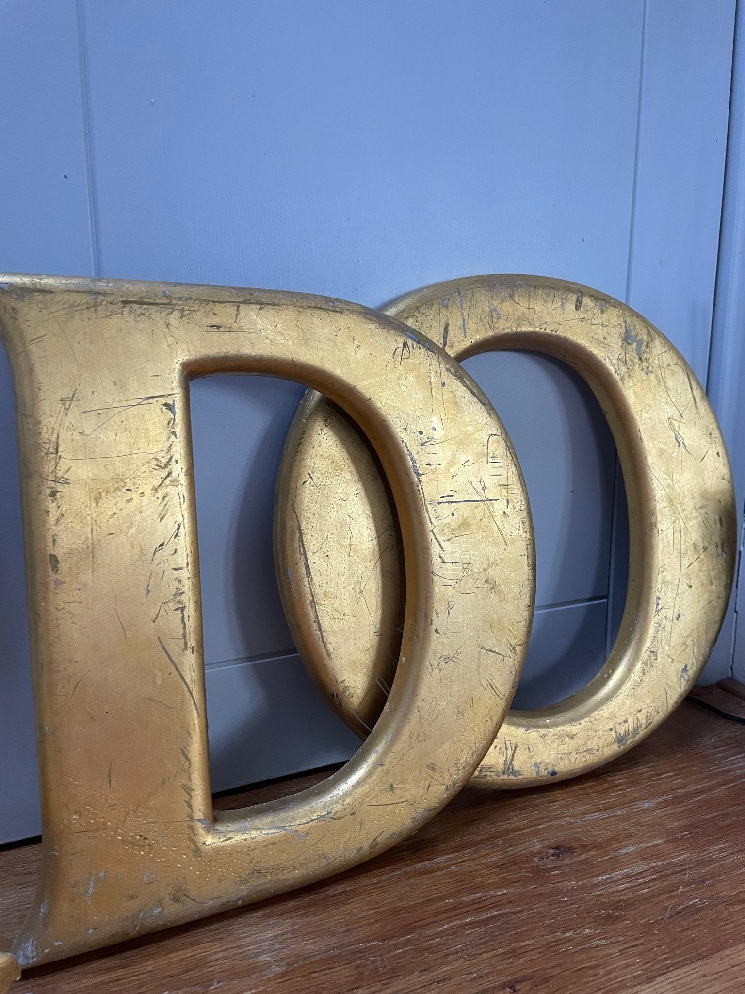 Large gold distressed letter - Natalia Willmott