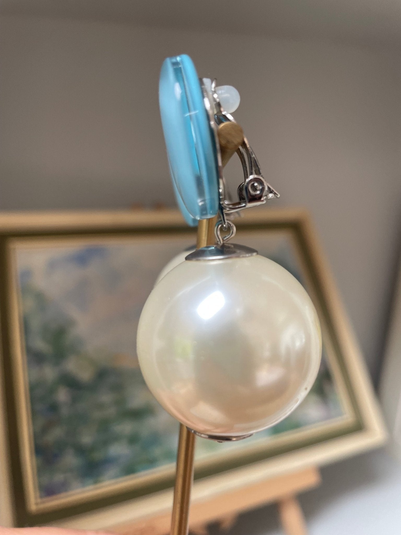 Large pearl clip on earrings - Natalia Willmott