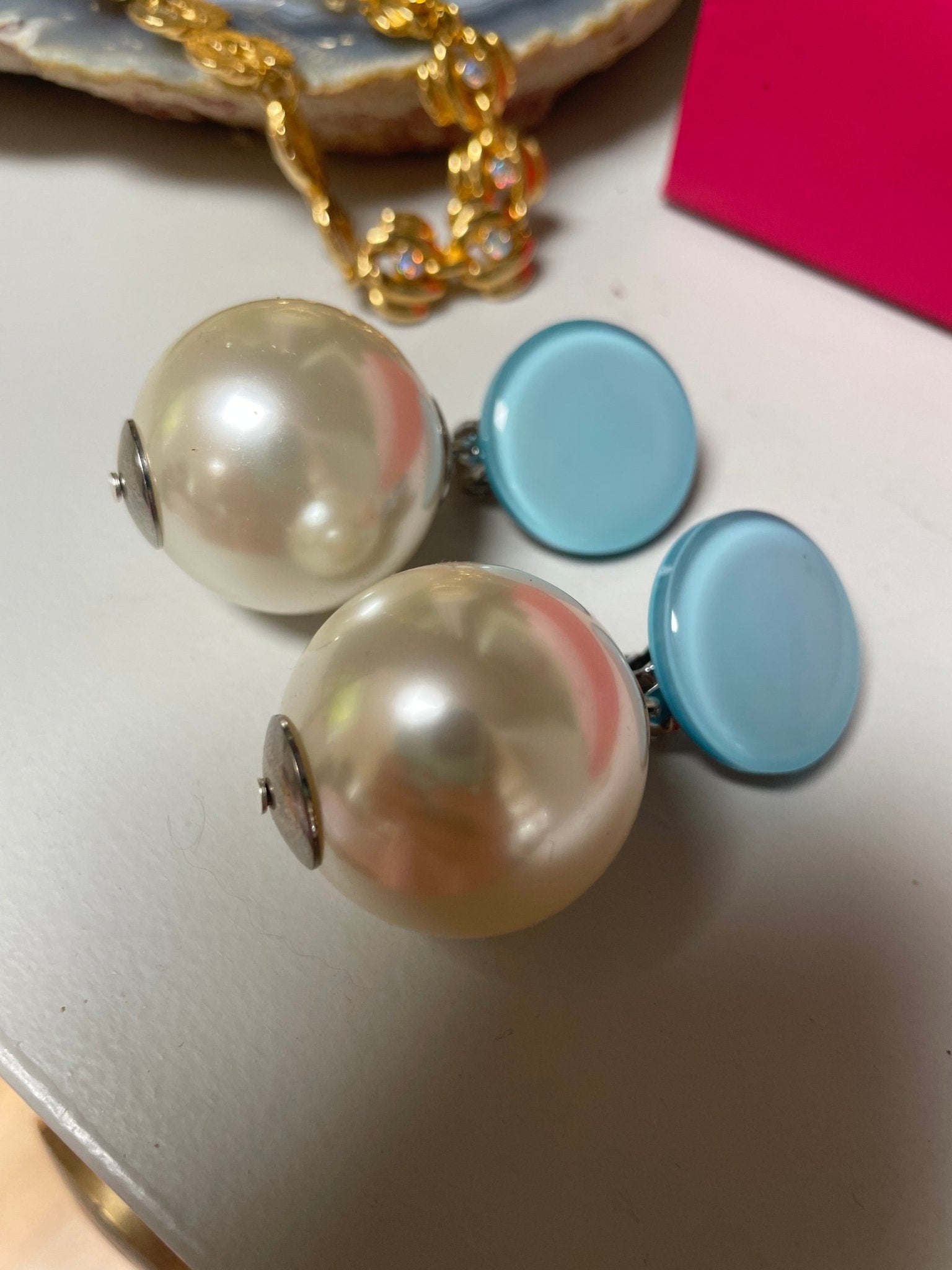 Large pearl clip on earrings - Natalia Willmott