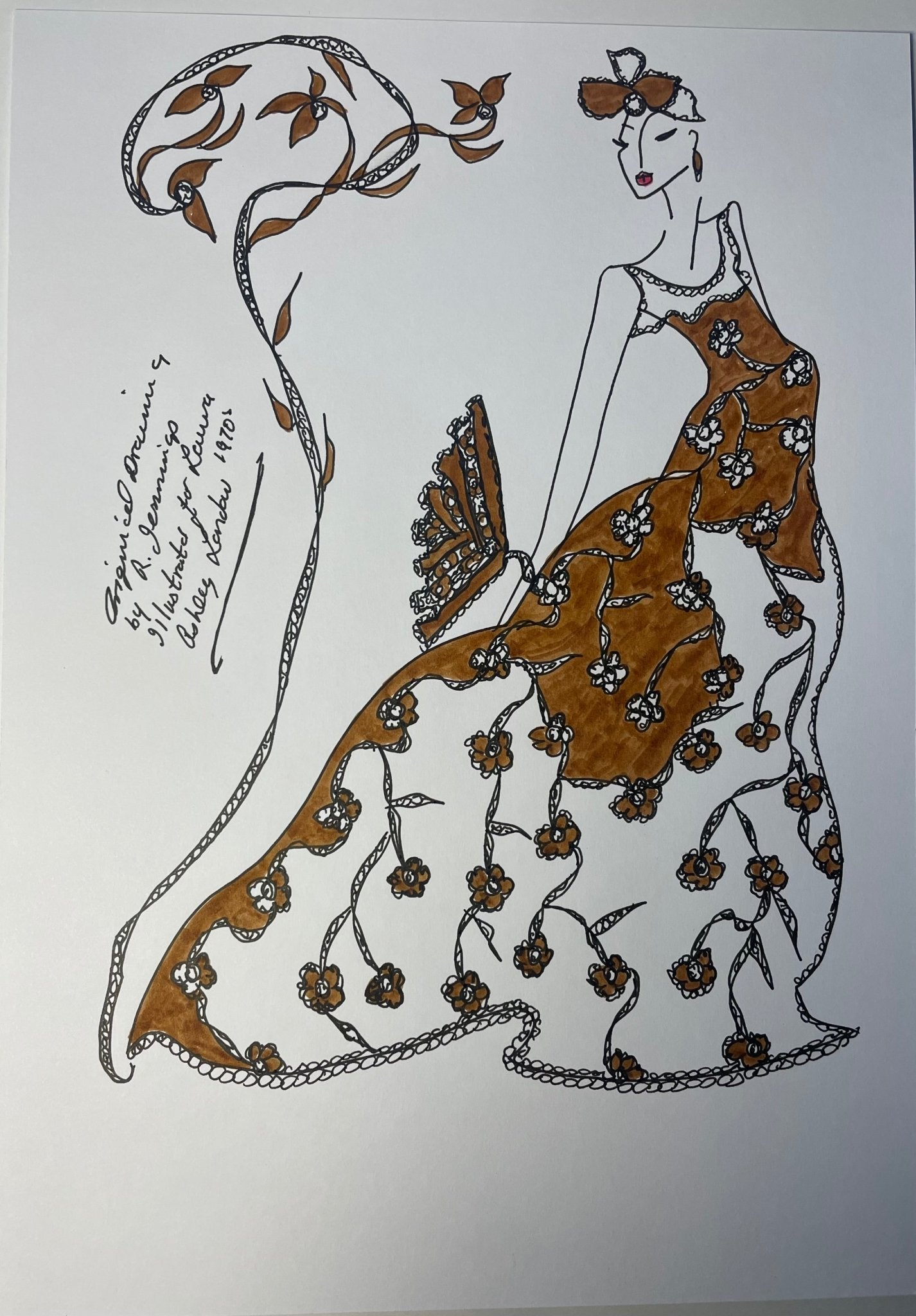 Laura Ashley vintage fashion drawings - Natalia Willmott