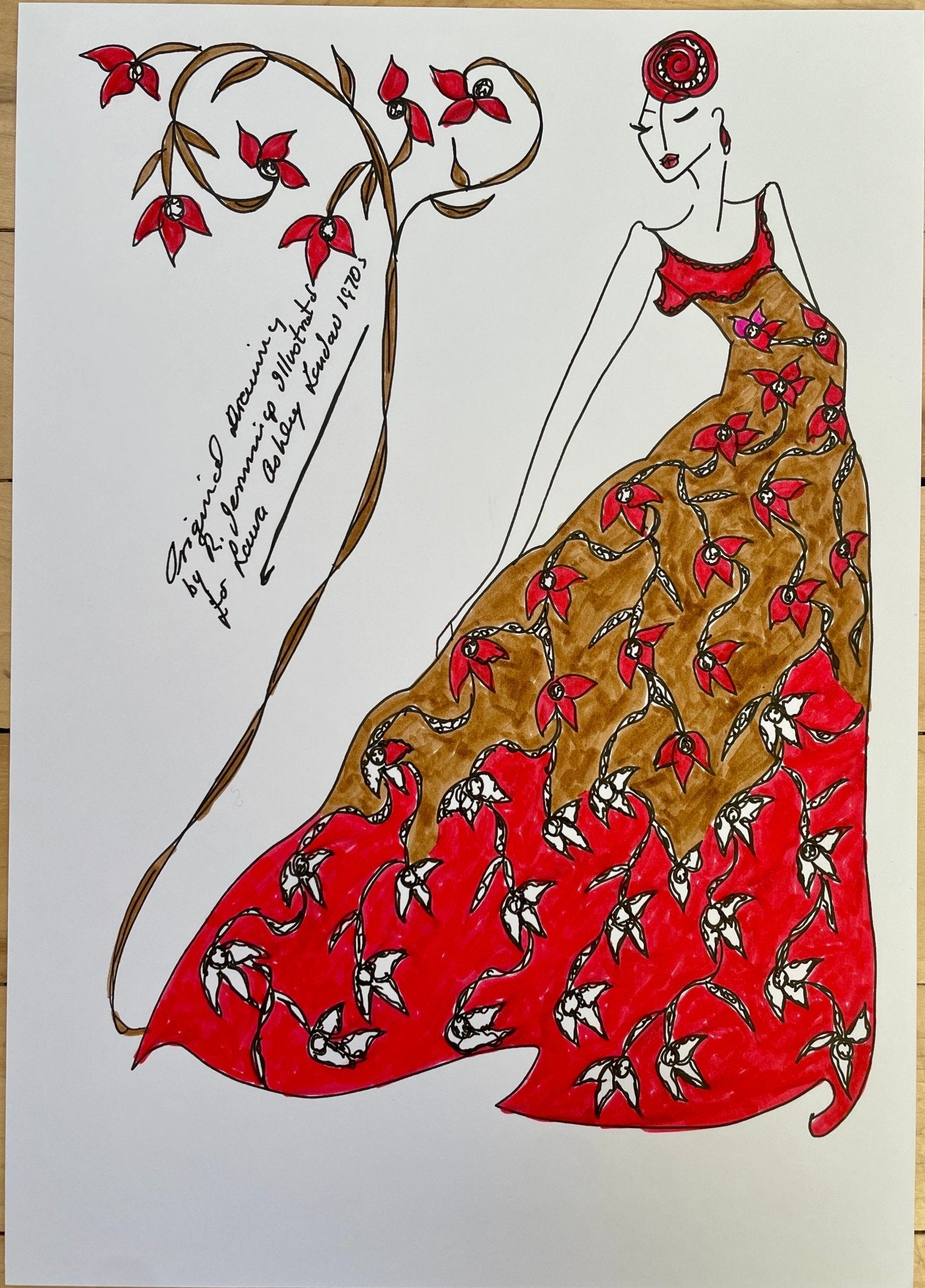 Laura Ashley vintage fashion drawings - Natalia Willmott
