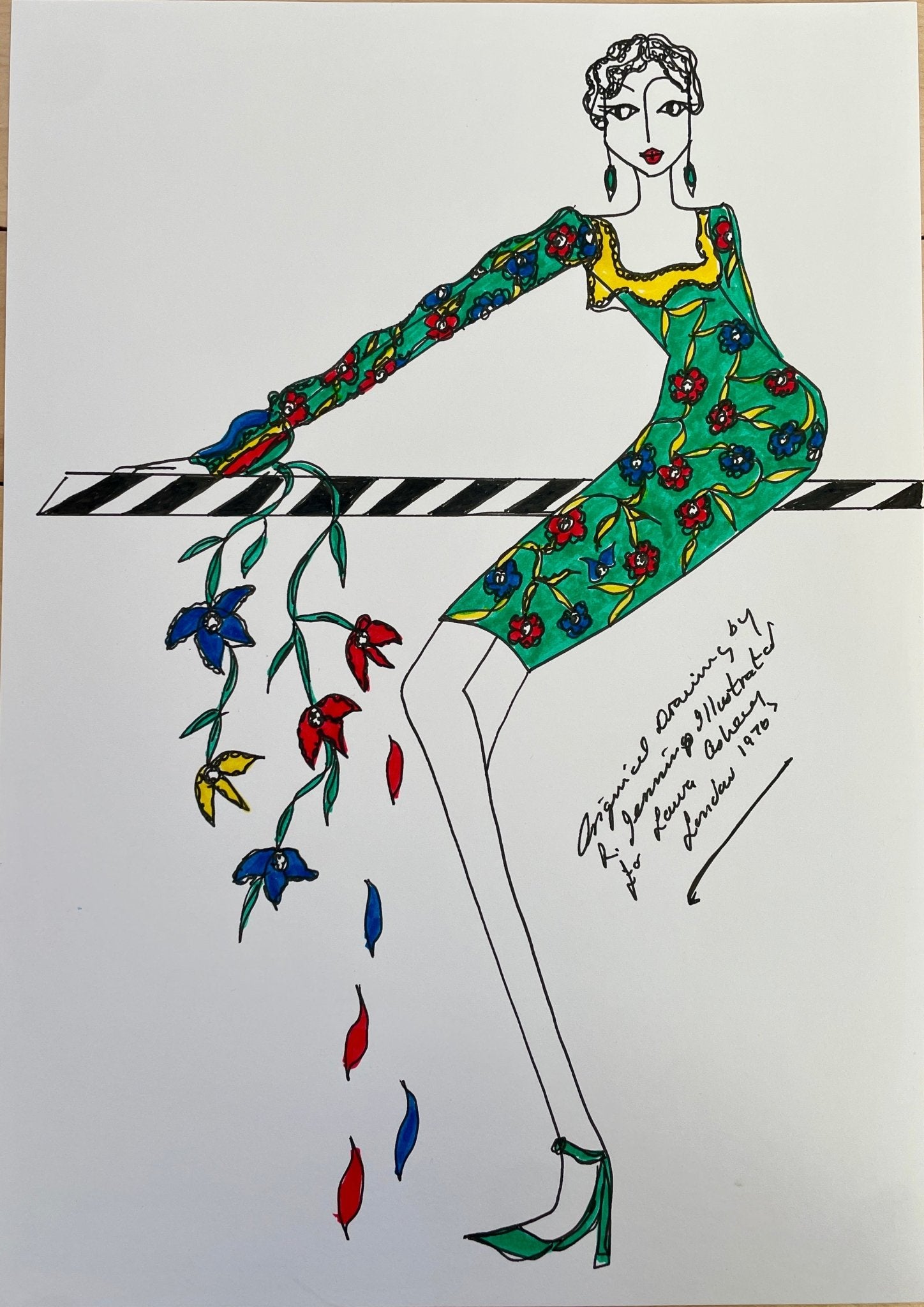 Laura Ashley vintage fashion drawings - Natalia Willmott