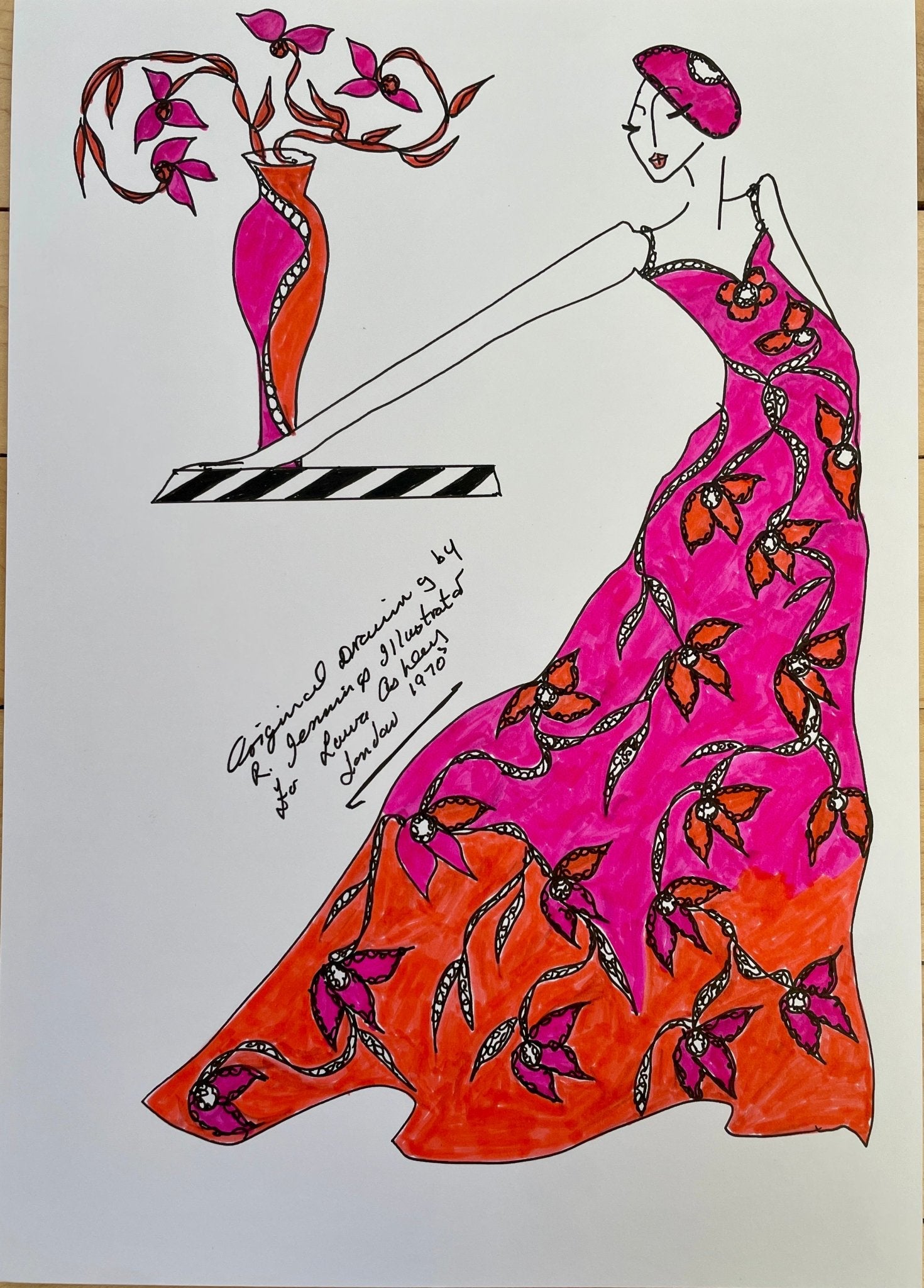 Laura Ashley vintage fashion drawings - Natalia Willmott