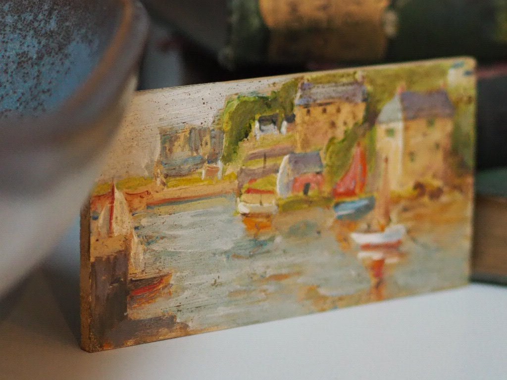 Little Harbour oil painting on board - Natalia Willmott