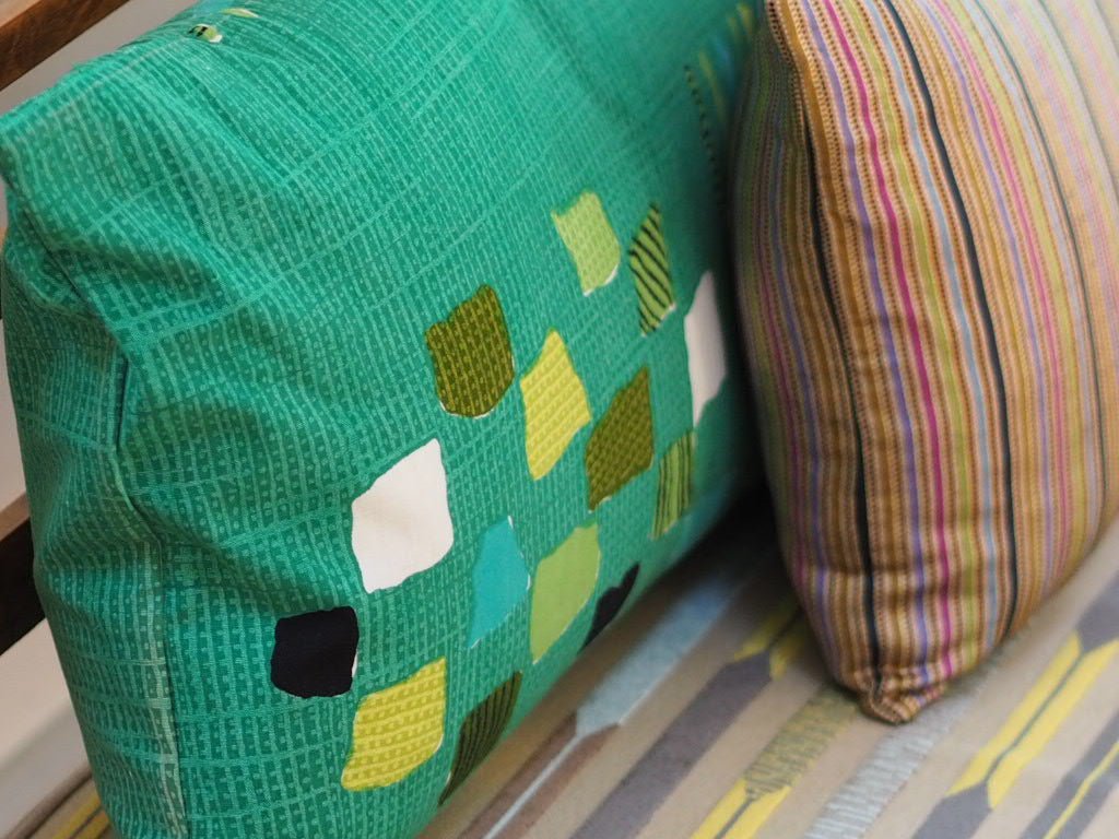 "Louviers" Green French fifties cushion - Natalia Willmott