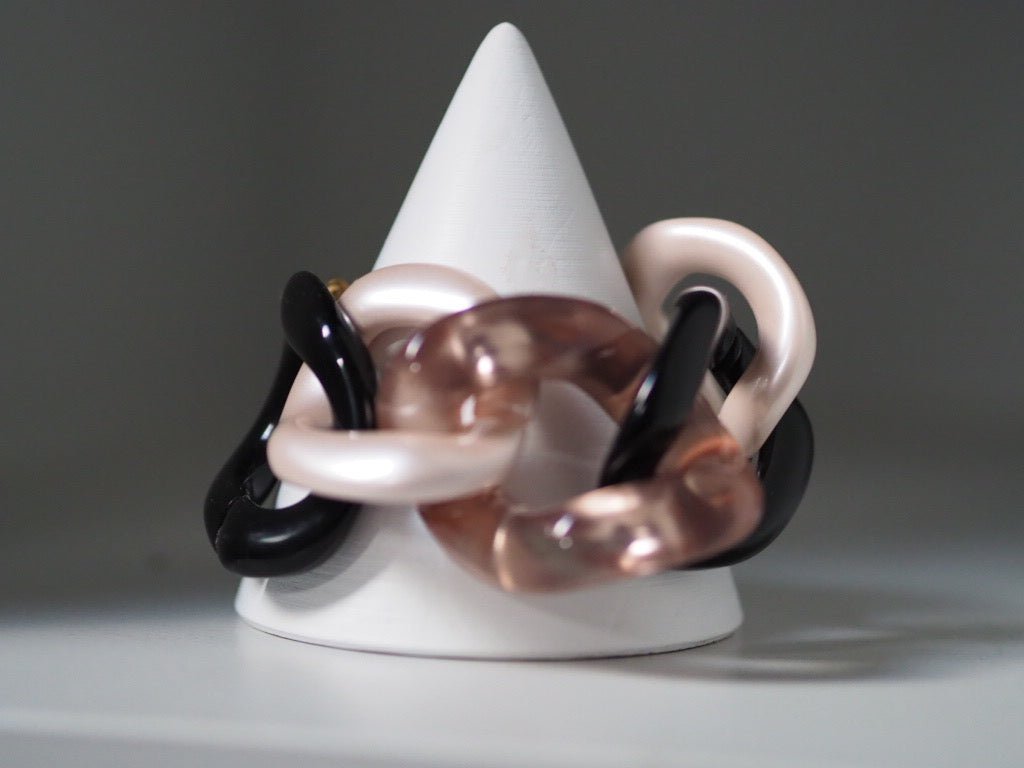 Maillon black, champagne pink and mother of pearl bracelet - Natalia Willmott