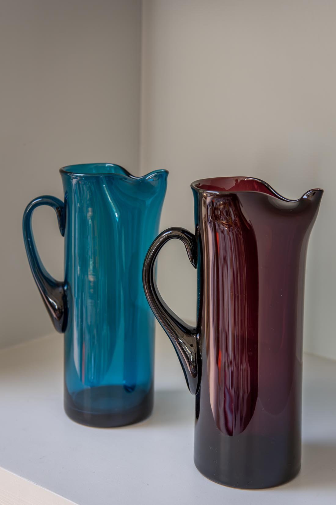 mid century glass colourful jug - Natalia Willmott