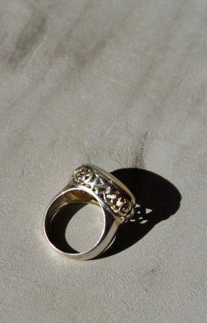 Mother of pearl and sterling silver ring - Natalia Willmott