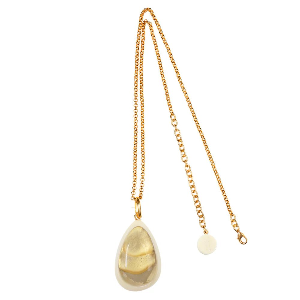 Necklace "fedora" cream by Dominique Denaive - Natalia Willmott