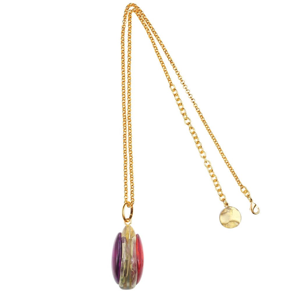 Necklace "fedora" multi red by Dominique Denaive - Natalia Willmott