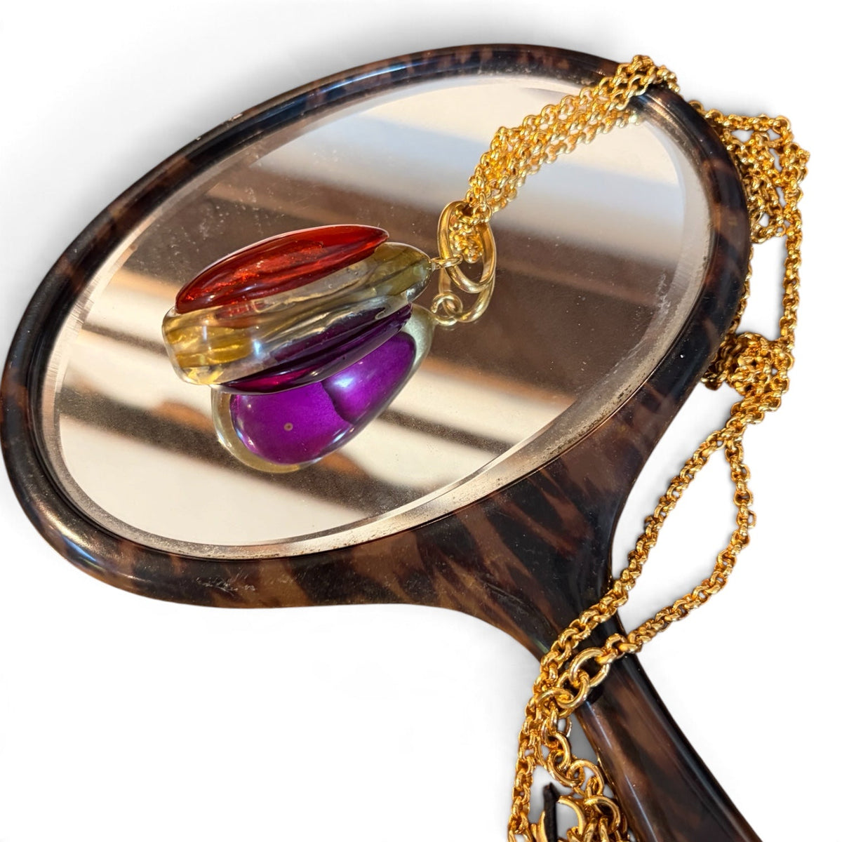 Necklace "fedora" multi red by Dominique Denaive - Natalia Willmott
