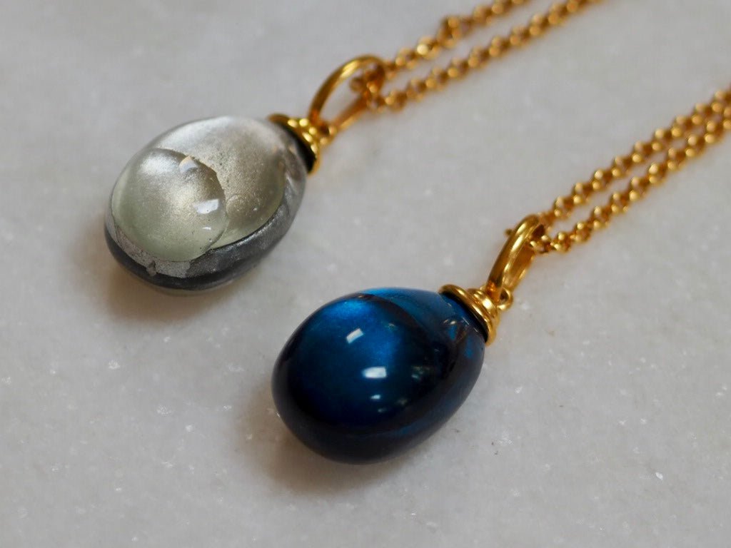 Necklace "Goutte" Navy - Natalia Willmott