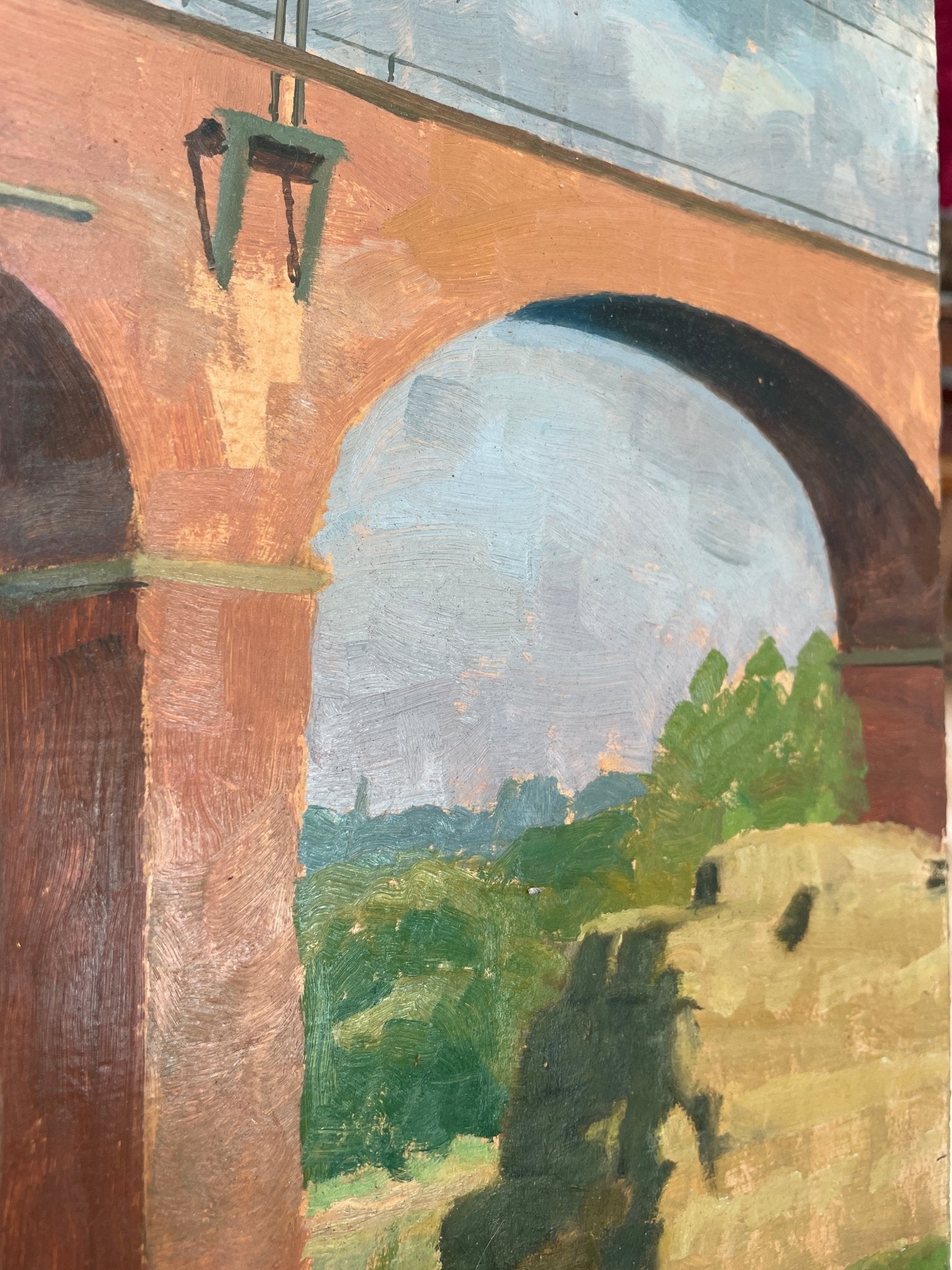Oil painting bridge by C.J Gregory - Natalia Willmott