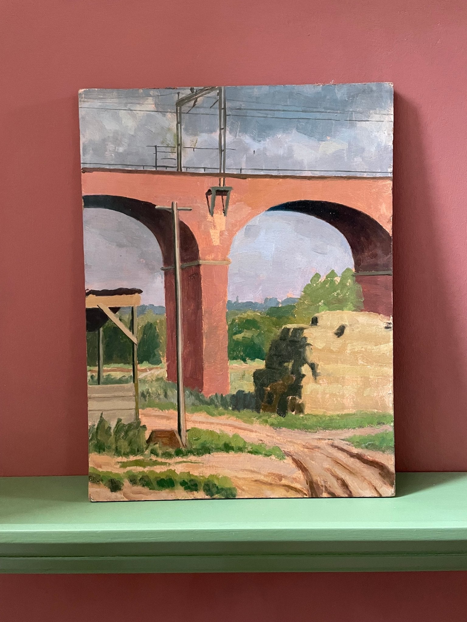 Oil painting bridge by C.J Gregory - Natalia Willmott