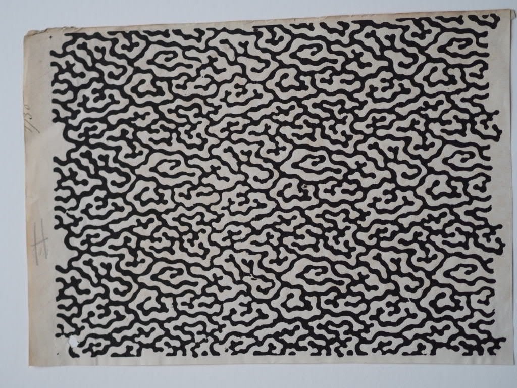 Original antique 19th century French textile design - Natalia Willmott