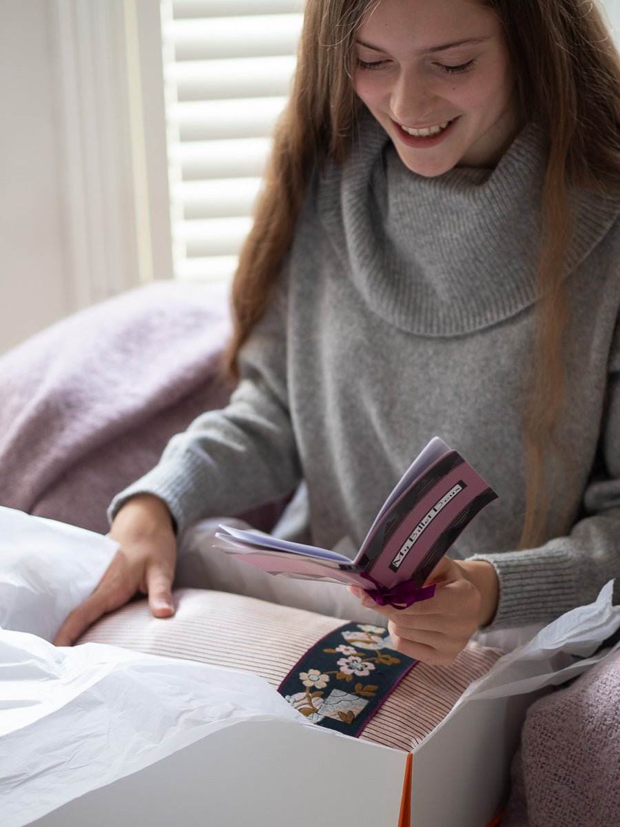 "OTTOMAN" STRIPE PINK SILK CUSHION - Natalia Willmott