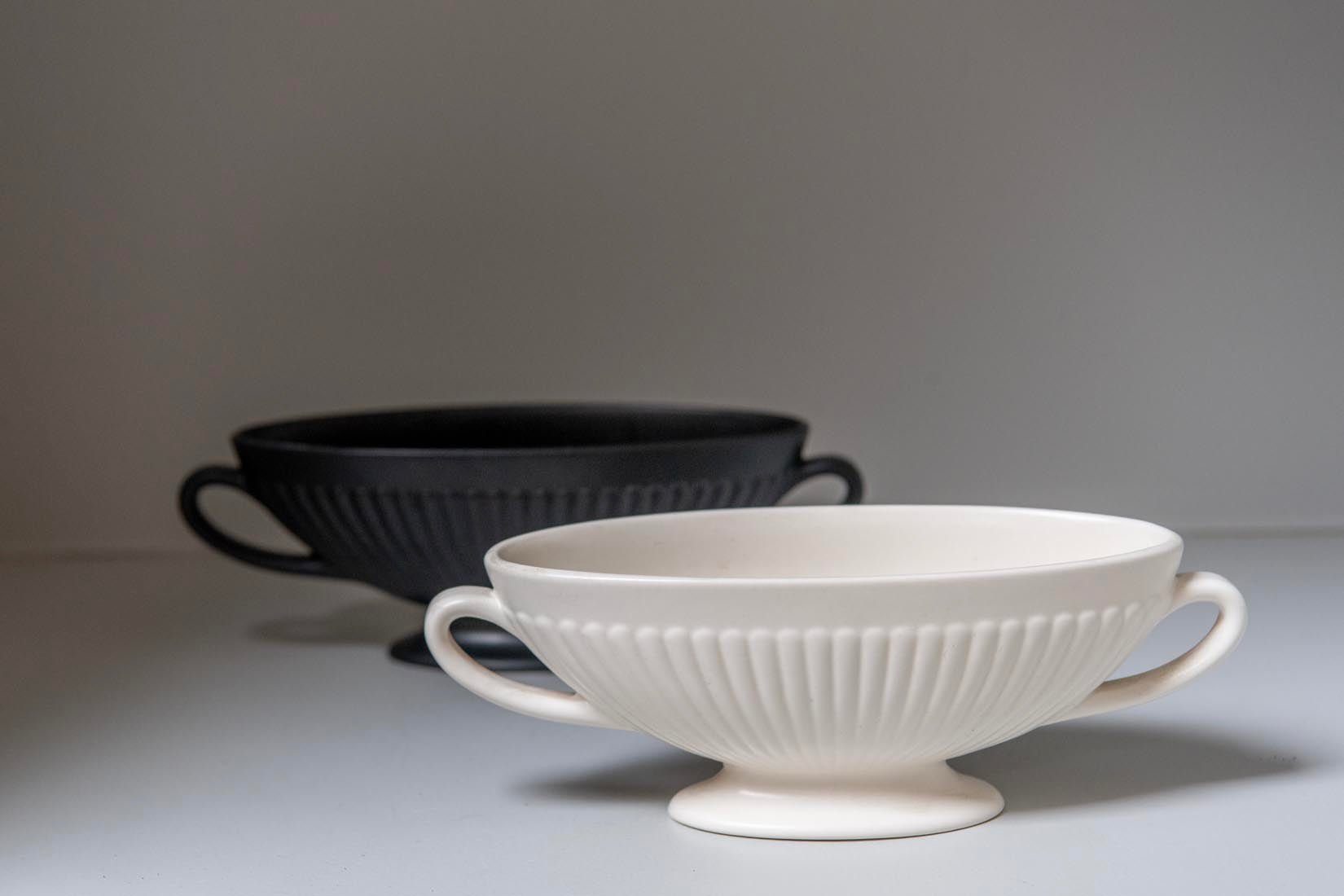 Pair of Vintage Wedgwood Ravenstone/Moonstone vases - Natalia Willmott