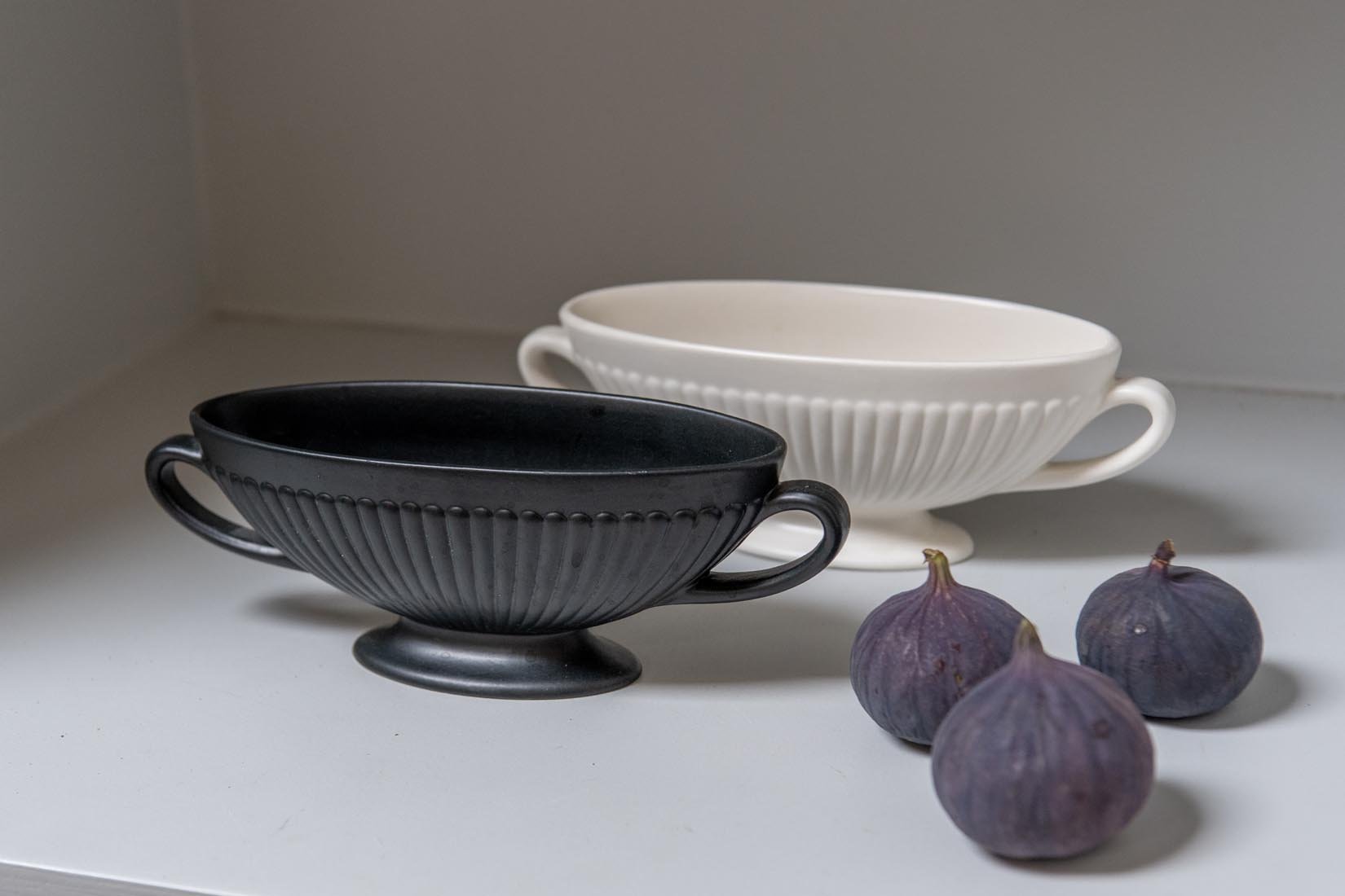 Pair of Vintage Wedgwood Ravenstone/Moonstone vases - Natalia Willmott