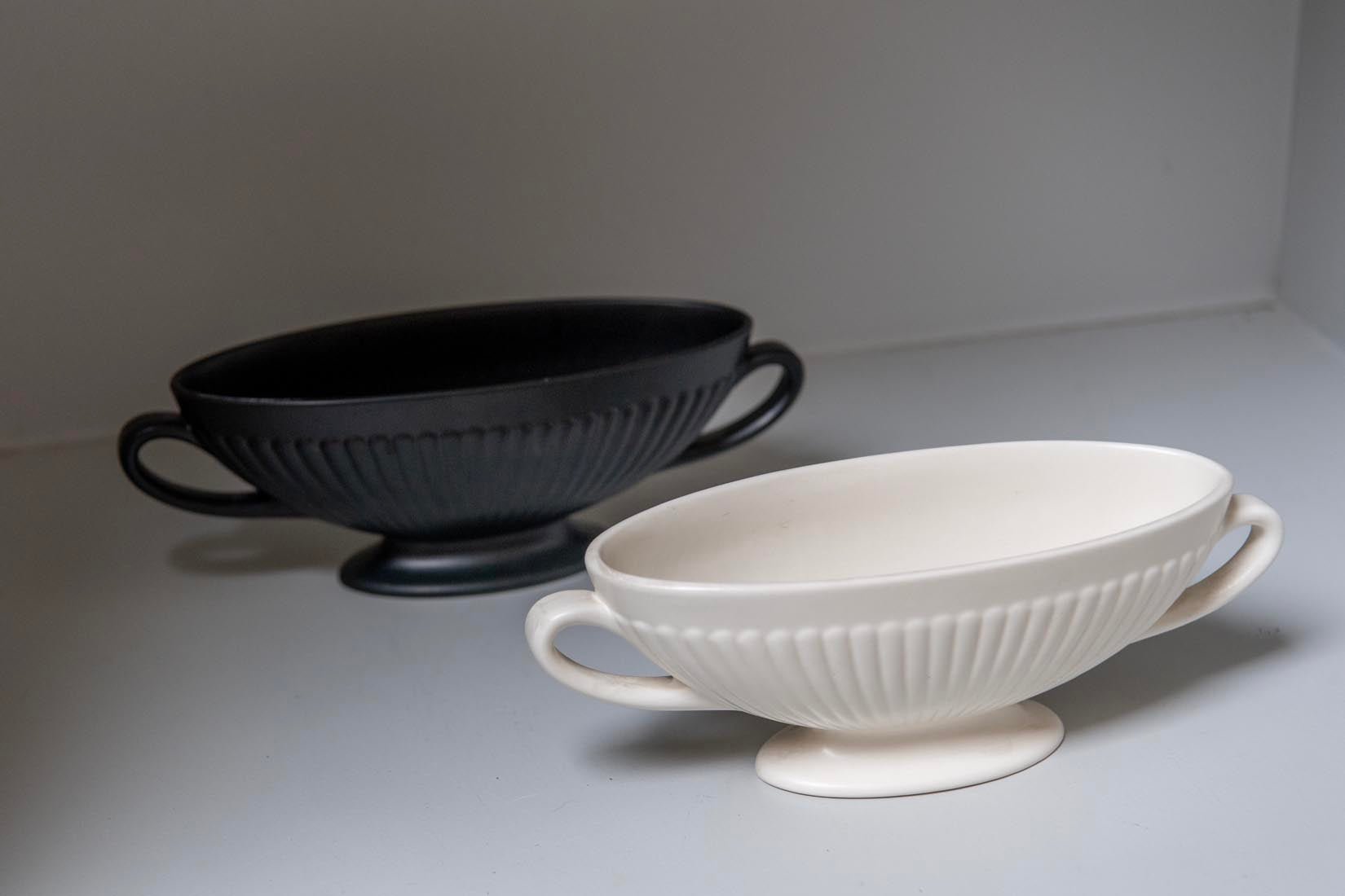 Pair of Vintage Wedgwood Ravenstone/Moonstone vases - Natalia Willmott