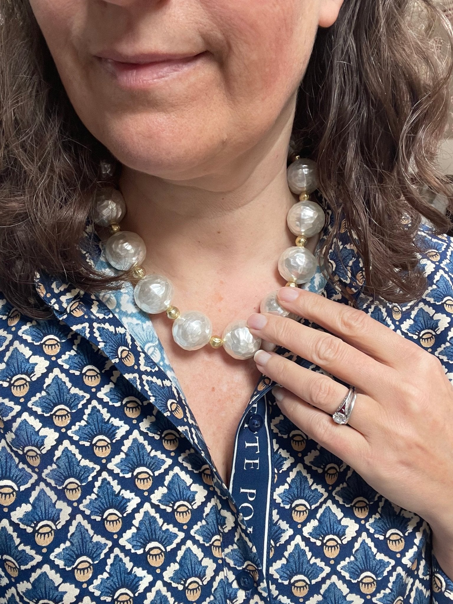 Pearlised lucite necklace - Natalia Willmott