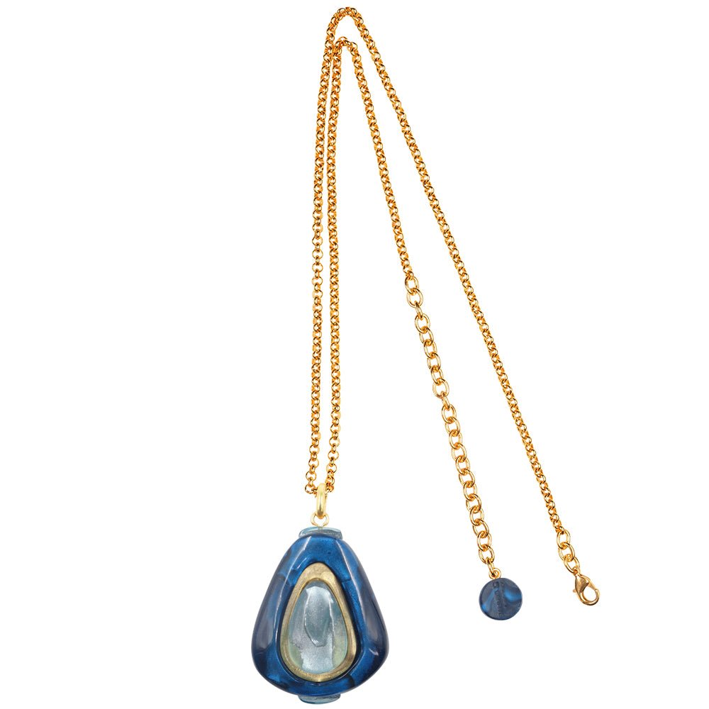 Pendant necklace "Cassia" Navy - Natalia Willmott