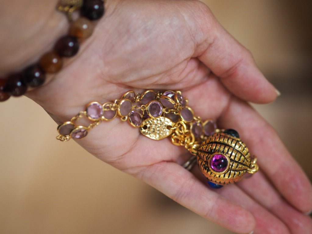 Recreated Renaissance earrings and necklace - Natalia Willmott