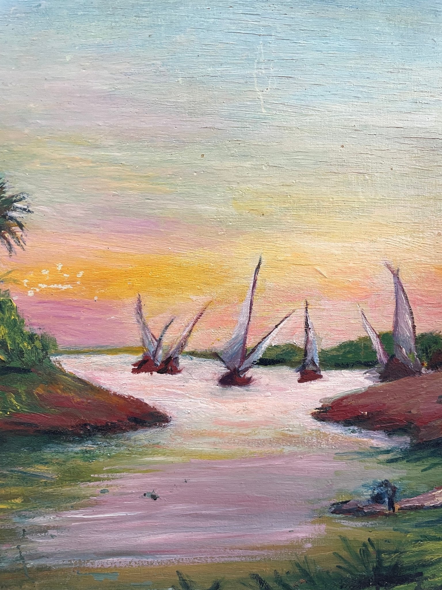 Rectangle oil painting Feluccas - Natalia Willmott