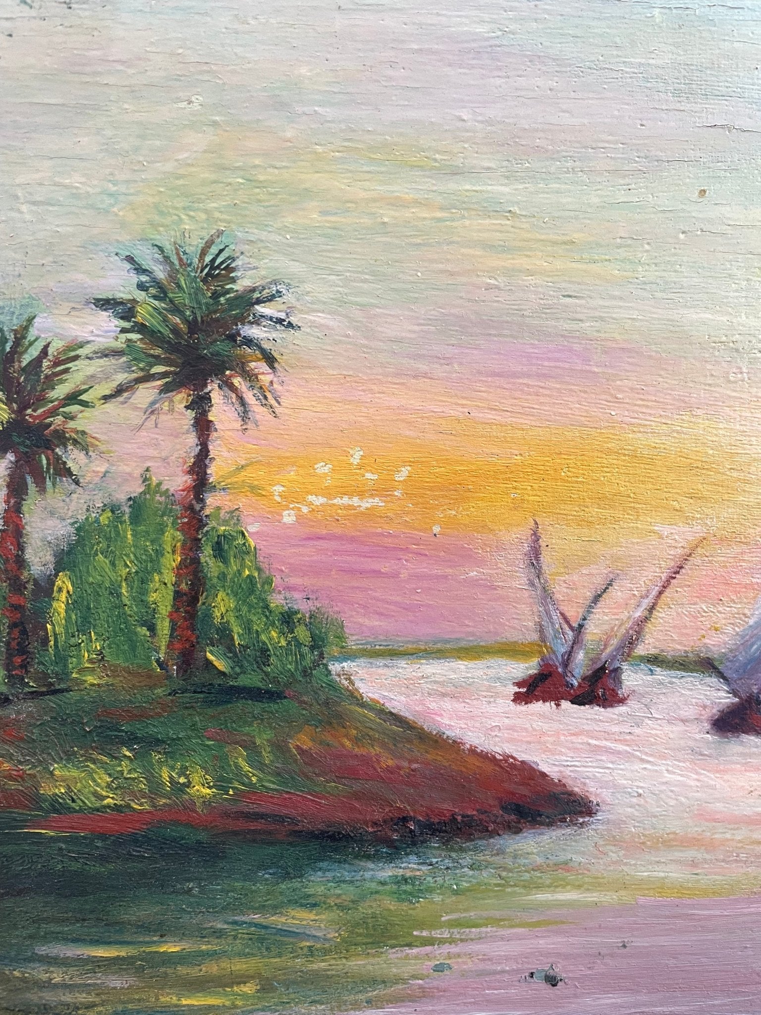 Rectangle oil painting Feluccas - Natalia Willmott